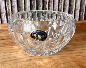 チェコのカットガラスボウル チェコカットクリスタルボウル 16 x 20 cm - Etsy 日本