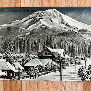 Vintage Mount Shasta California Post Card Dated 1907