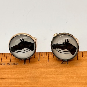 Vintage Horse Head Cufflinks 3/4&quot;