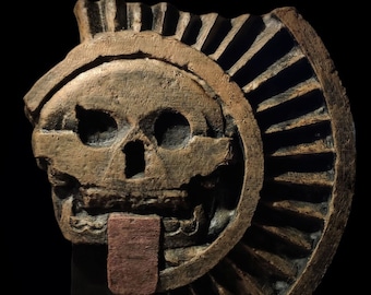 DISC OF MICTLANTECUHTLI (god of death). 40cm. Exact replica