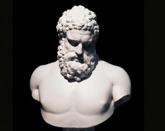 時代を超越した大理石複合ファルネーゼのヘラクレス胸像 - 古代