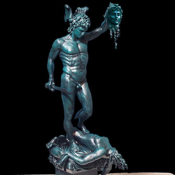 Perseus with the head of Medusa (Cellini's Perseus), Benvenuto Cellini. EXACT REPLICA.High quality resin