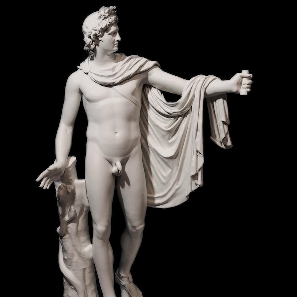 Apollo Belvedere or Pythian Apollo. High quality resin