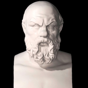 Portrait of Socrates (3rd or 2nd century BC) Exact replica 100 x 100 .Resin
