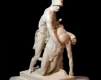 Menelaus Supporting the Body of Patroclus – Pasquino Group Sculpture Replica in High quality Resin | Classical Greek Roman Art Statue
