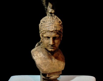 アレスの胸像彫刻 – ギリシャ神話の戦いの神像、古代ギリシャ神話