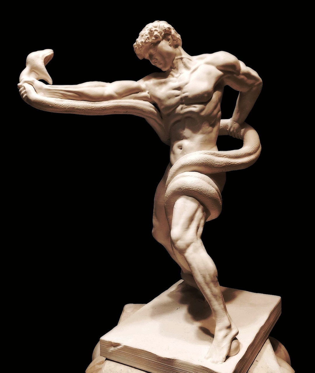 Athlete Wrestling a Python 45cm. Exact Reply. High Quality Resin - Etsy