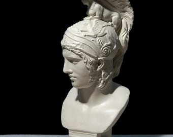 アレス・ボルゲーゼの胸像 – 正確なレプリカ – 戦争の神 – 古代