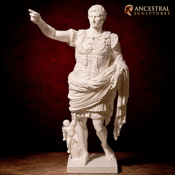 プリマ・ポルタのアウグストゥス像｜ローマ皇帝の彫刻｜古代ローマ美術