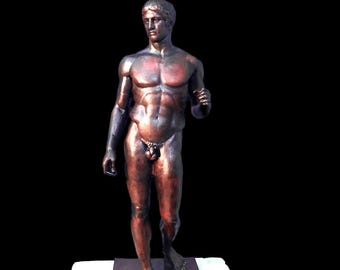 Doryphoros by Polykleitos – Classical Greek Spear Bearer Sculpture | Famous Ancient Greek Athlete Statue | Bronze Effect High Quality Resin