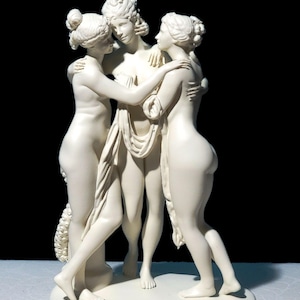 Replica van het beeld van de Drie Gratiën | Canova-beeld | Neoklassieke decoratie | Klassieke kunst | Beeldje uit de Griekse mythologie. Hoogwaardige hars.