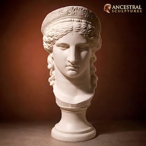 Hera Ludovisi | Juno Bust – Greek Roman Goddess of Marriage, Museum-Quality Handmade Resin Sculpture, Classical Mythology Art Decor
