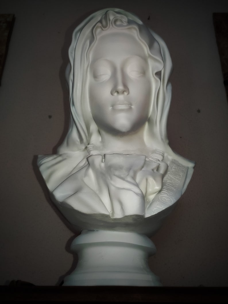 Buste de Maria de la Piété de Michel-Ange 45cm. réplique exacte image 6