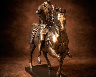 Statua equestre di Marco Aurelio in resina | Scultura romana antica | Arte romana classica | Decorazione storica | Replica di statua di cavallo