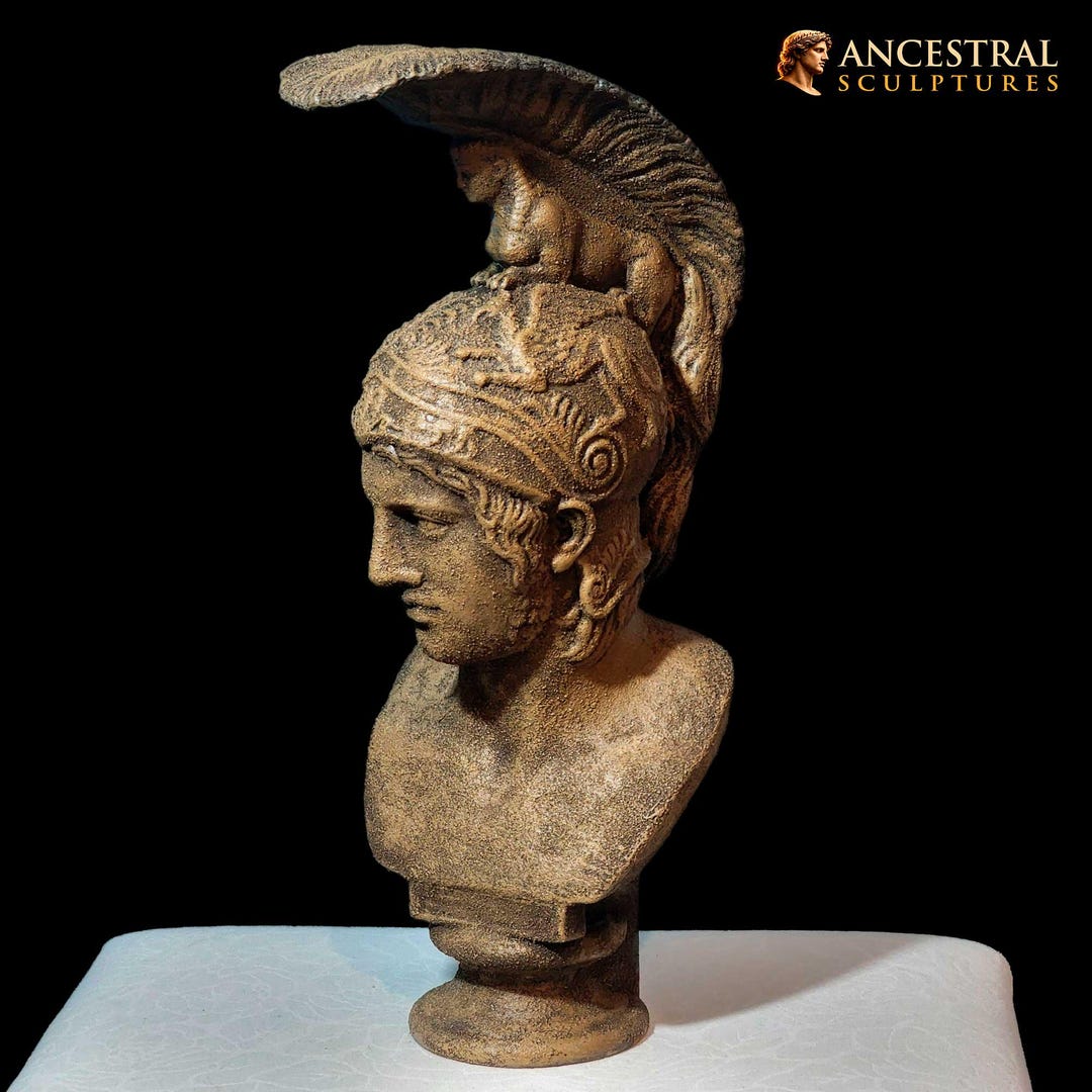 アレスの胸像彫刻 – ギリシャ神話の戦いの神像、古代ギリシャ神話