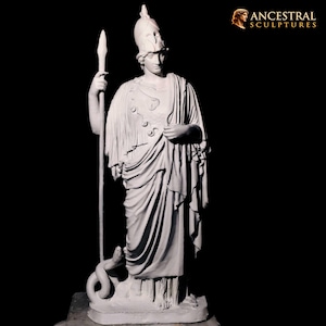 Atena Palas Giustiniani | Escultura da Deusa Grega Clássica | Obra de Arte Romana Antiga de Minerva