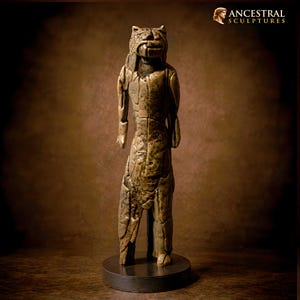 Lion Man of Hohlenstein-Stadel | Paleolithic replica in resin | Prehistoric sculpture, cave art, mythical figure, museum reproduction