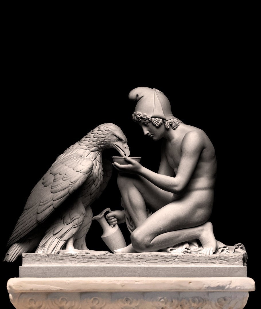 1924年以前マイセン『ジュピターに扮する鷲に乗るガニュメデス』 1924年以前マイセン『ジュピターに扮する鷲に乗るガニュメデス