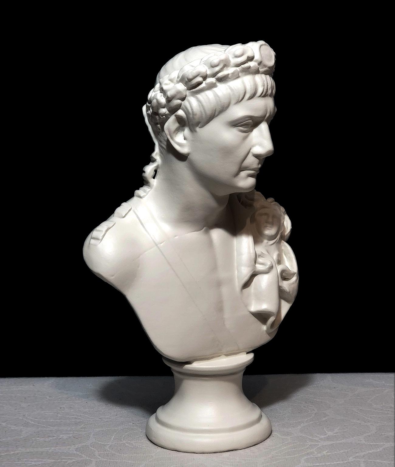 Trajan Bust Roman Emperor Sculpture Ancient Rome Portrait 