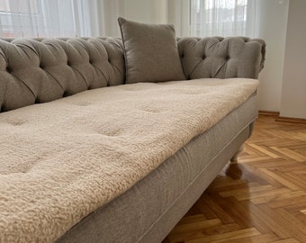 Boucle Sofa Topper Double Sided Boucle Fabric Pet Furniture Protector,Pet Sofa Protector, Pet Furniture Cover,Pet Sofa Cover,Sofa Topper for