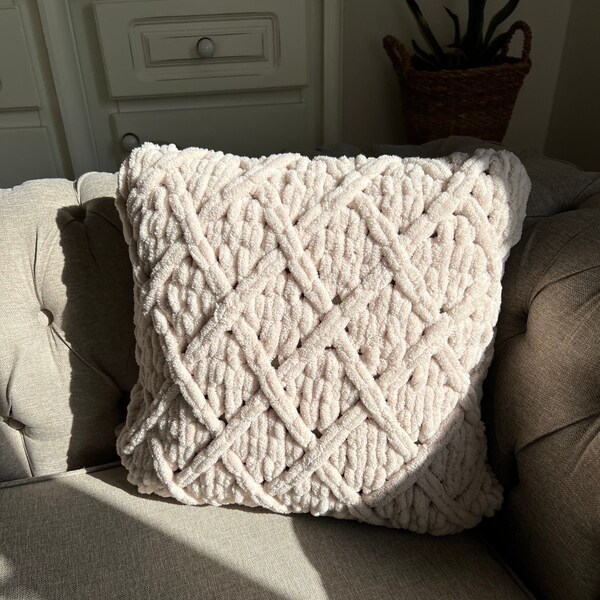 Hand Knit Throw Etsy