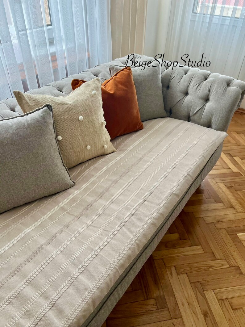 Organic Cotton Fabric, Sofa Topper for Pets Sofa Furniture Protector