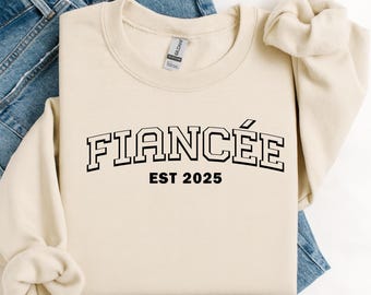Custom Fiance and Fiancee Sweatshirts, Future Mr & Mrs Matching Jumpers, Bride to Be Sweater Set, Engagement Gift for Couples and His/Hers
