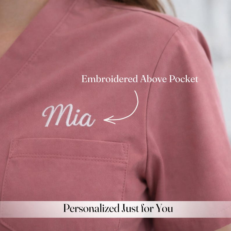 Personalized Scrub Set With Embroidered Name or Logo, Custom Medical ...