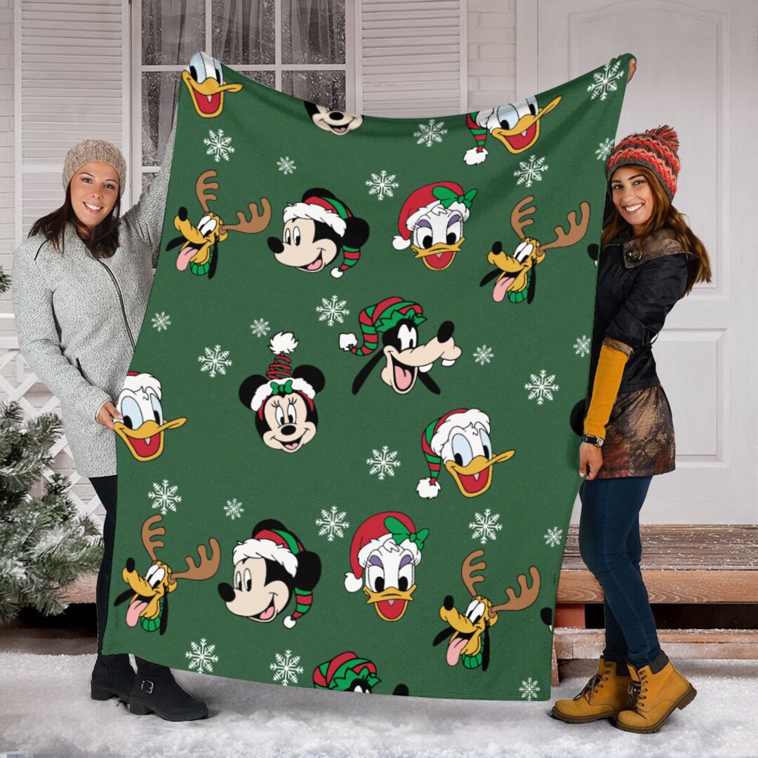 Disney Mickey and Friends Blanket Personalized Name Christmas Etsy