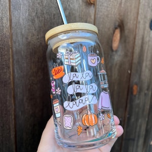 Gilmore Iced Coffee Glass Cup | Gilmore Gift | Beer Can Glass Cup | Gifts For Her | Lukes Glass Cup | Aesthetic Cup |Gazebo Cup,Stars Hollow