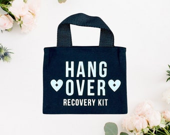 Complete Hangover Kit Mini Canvas bag | Bachelorette Party | Hangover Recovery Kit | Girls Night Kit | Wedding Favors