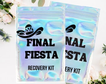 Final Fiesta Hangover Bag | Hangover Recovery Kit | Mexico Hangover Kit | Bachelorette Party Favor | Bachelorette Party | Cabo Recovery Kit