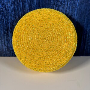 Yellow Glitter Wreath Center: Homemade Bling Attachment