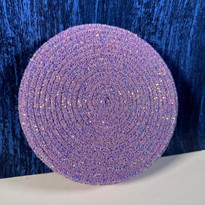 Lavender Glitter Wreath Center: Flat Top Flower Board Attachment