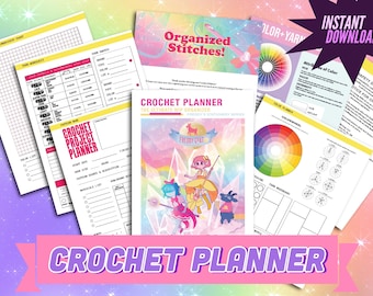 Häkeln Projektplaner - Yarn Swatch keeper, Farblehre (Digitaler Download)