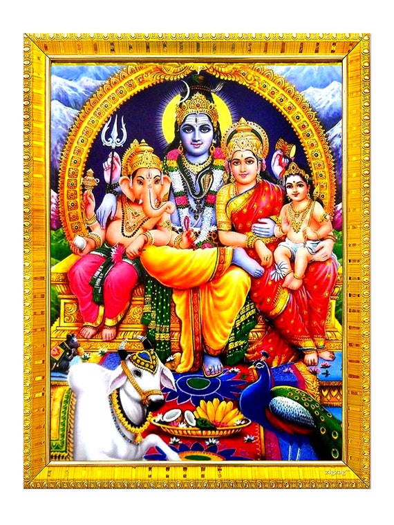 Lord Shiv Parvati Bhagwan Ganesh Kartikeya Family Photo Frame - Etsy Lord Shiv Parvati Bhagwan Ganesh Kartikeya Family Photo Frame - Etsy