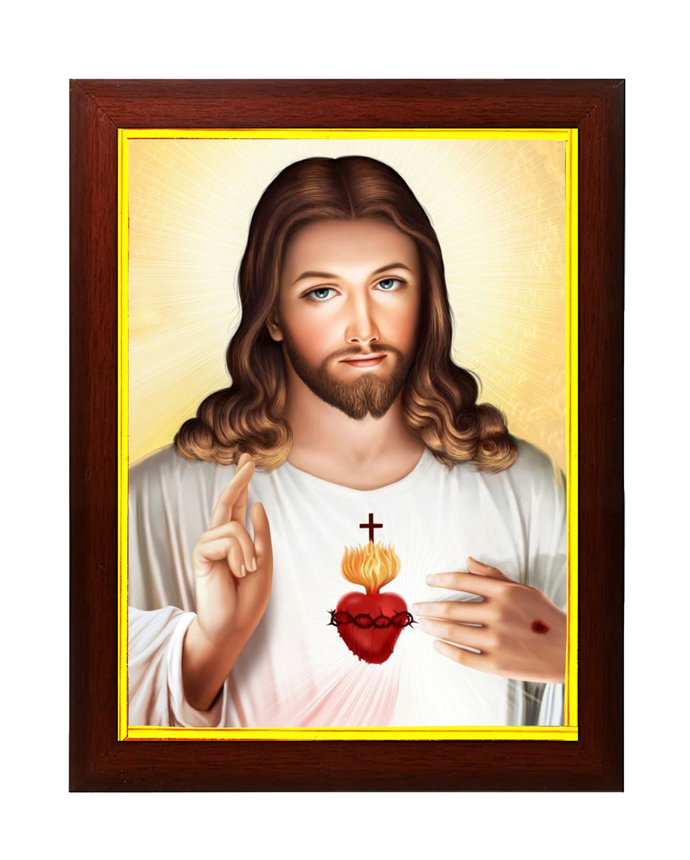 Lord Jesus Christ Small Photo Frame for Wall / Table / Room Size Small