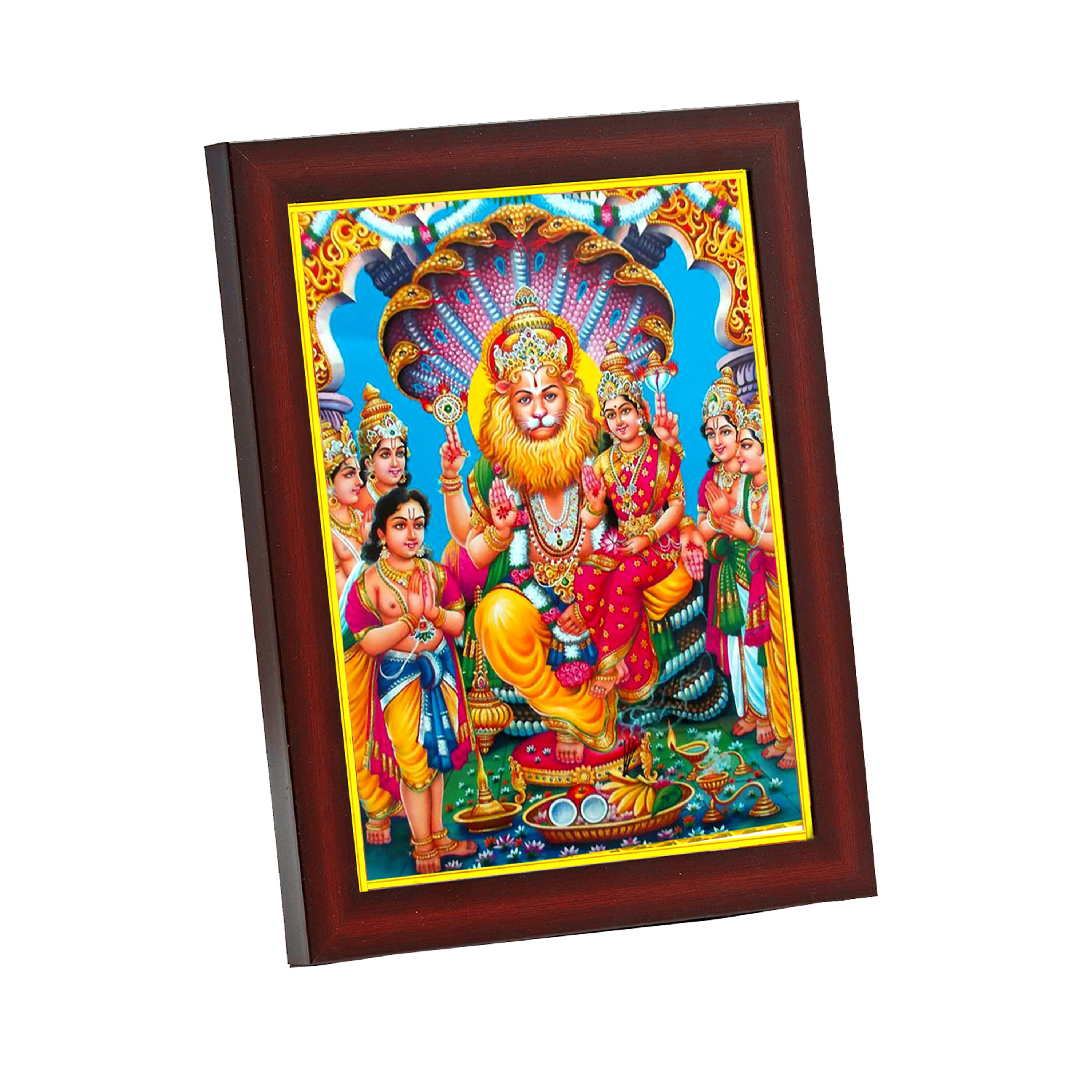 Buy Lord Lakshmi Maata Narasimha Swamy Photo Frame for Home Decor ...