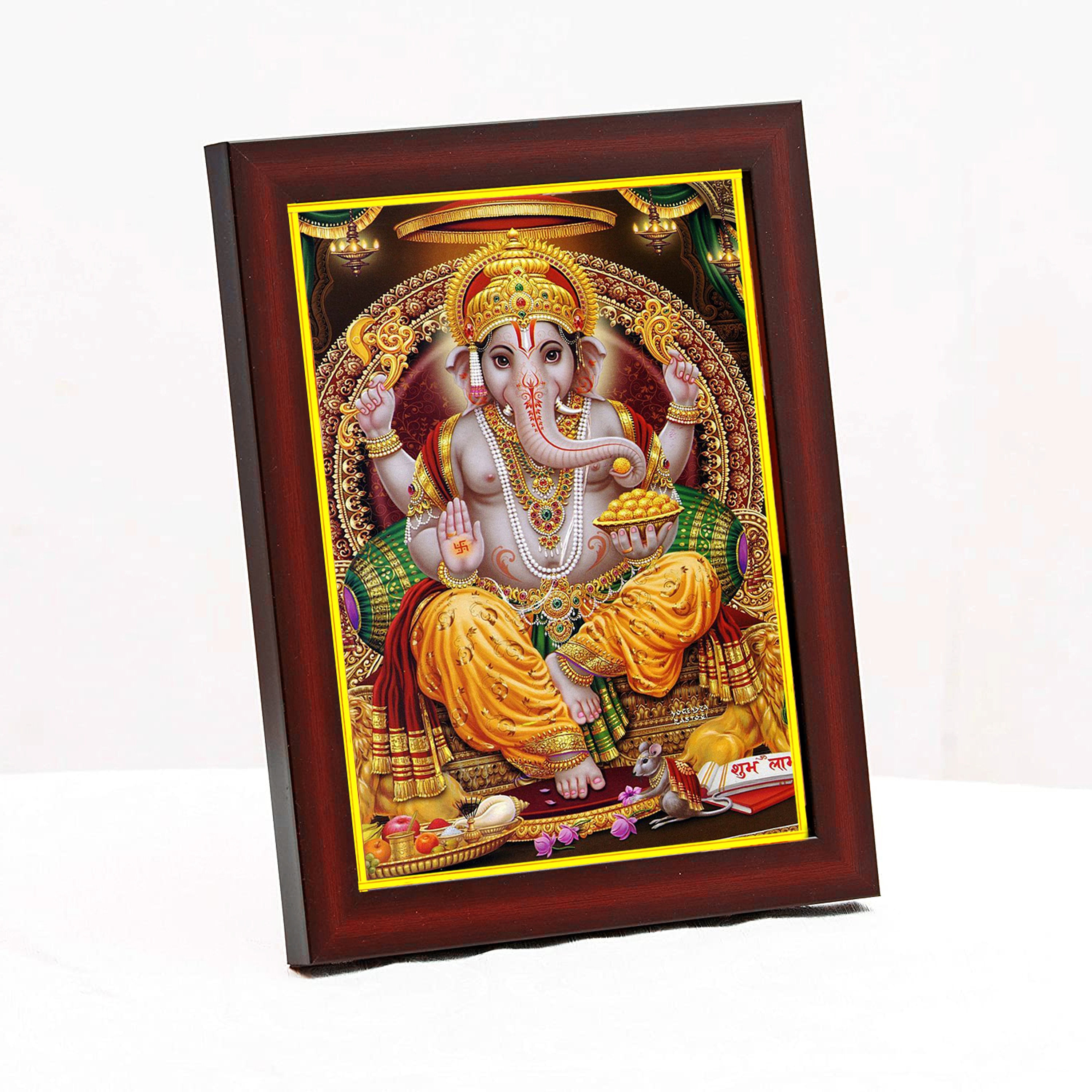 Lord Ganesha Ganpati Ji Photo Frame for Pooja Room , Home Decor