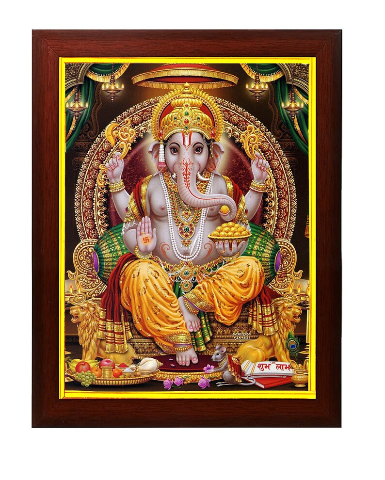 Lord Ganesha Ganpati Ji Photo Frame for Pooja Room , Home Decor