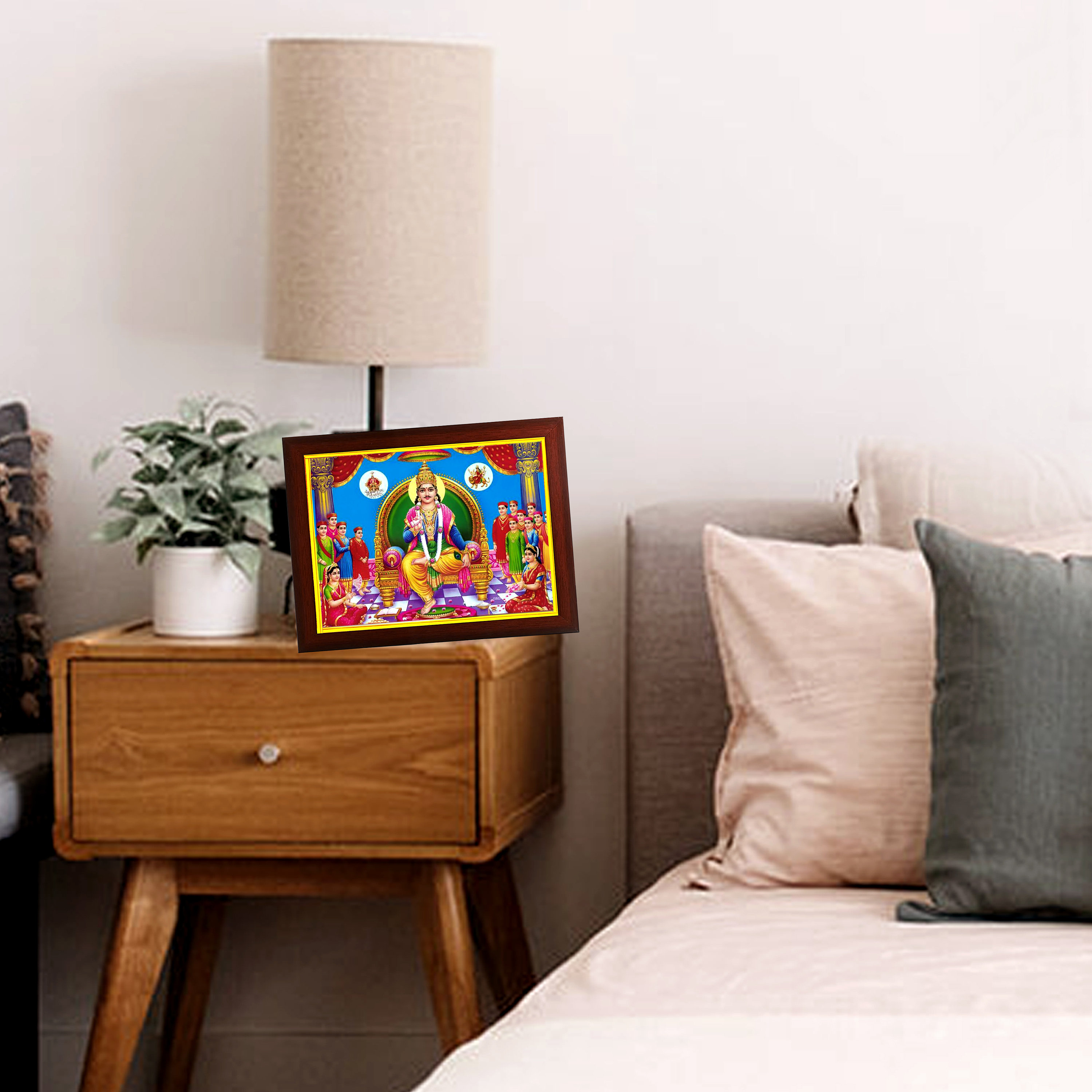 Lord Chitragupta Bhagwan Photo Frame for Home Decor / Pooja Room