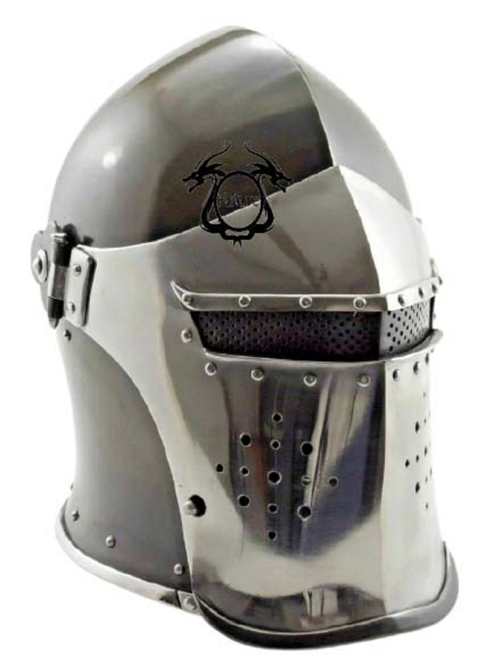 Medieval Super Barbute Helmet Barbuta Helm Roman knight Gift 