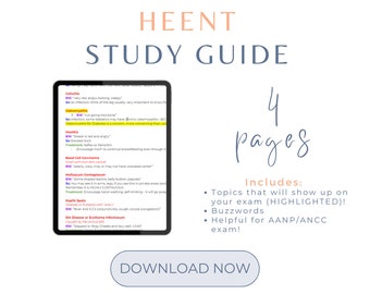 HEENT Study Guide FNP aanp ancc exam (4 Pages)