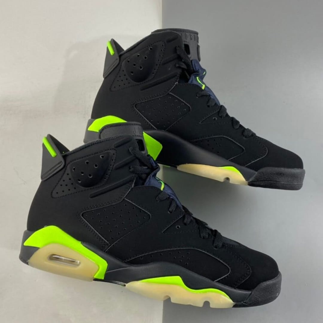 jordan6 black and green