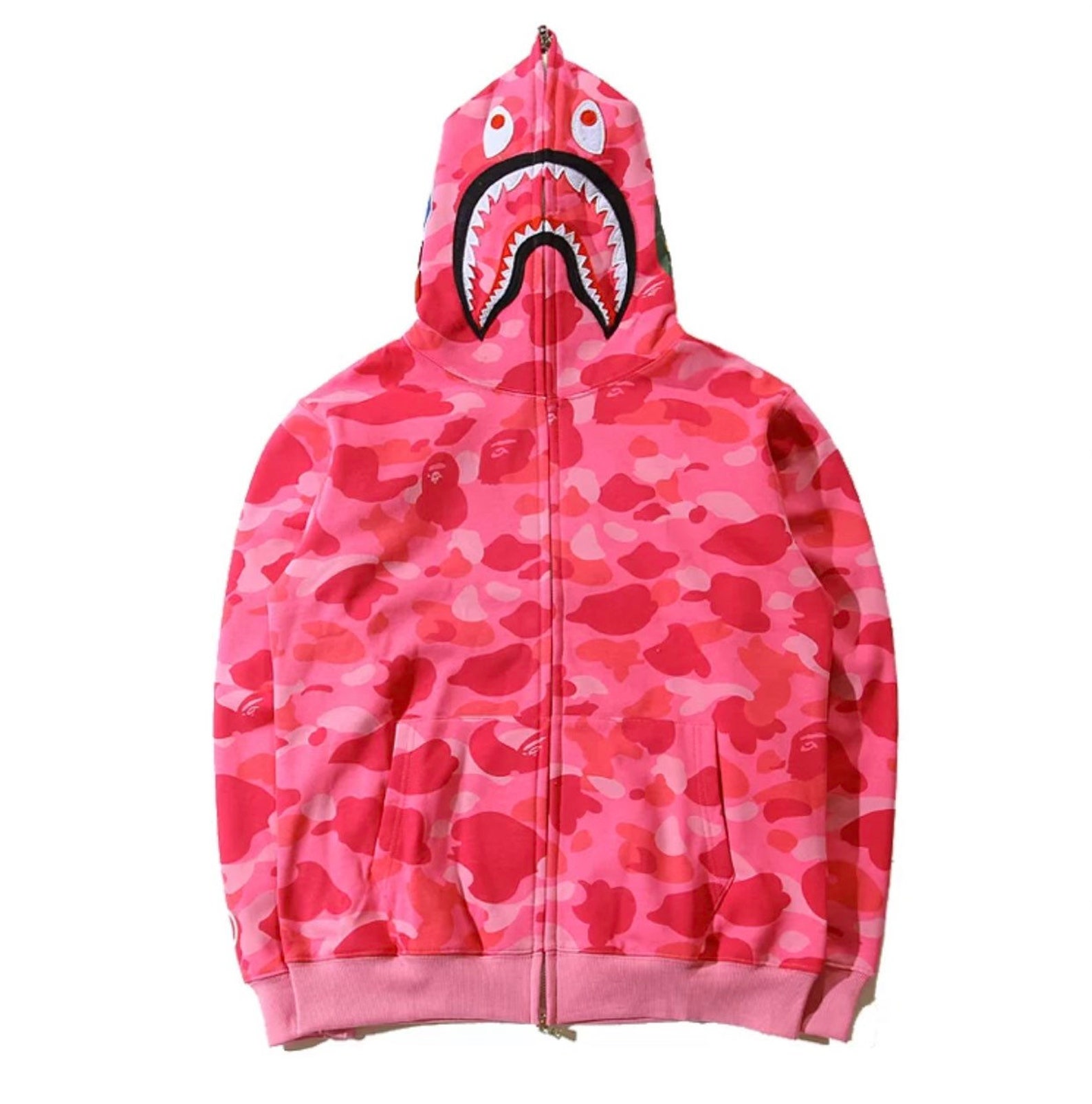 multi camo shark hoodie