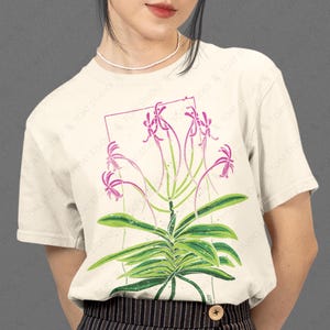 Samurai Orchid Flower Unisex T-Shirt, Fuukiran, Plant Art, Variegated Neofinetia Falcata, Japanese Orchid, Orchid Society, Rare Plant Flower