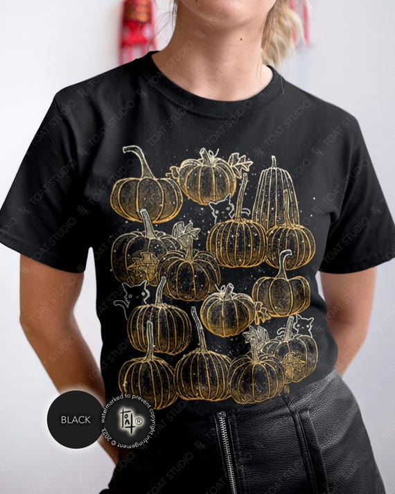 Black Cat Pumpkin Patch Unisex T-Shirt, Cute Halloween Tee, Spooky Cute, Black Cats, Pumpkin Patch, Cat Parent, Fall Pumpkins, Kawaii Neko