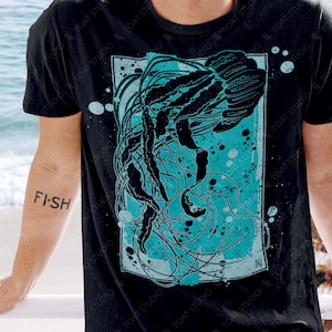 Jellyfish II Unisex T-shirt, Ocean Creature, Marine Biology, Marine life, Aquatic Wildlife, Coral Reef, Ocean Lover, Save The Planet