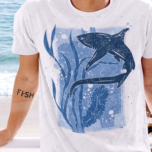 Thresher Shark Unisex T-shirt, Shark Week, Bigeye Pelagic Thresher Shark, Aquatic Wildlife, Coral Reef, Save the Planet, Marine Biology