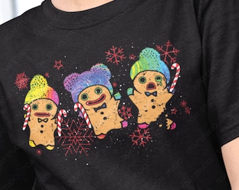 Gingerbread Man III Unisex T-shirt, Oh Snap Gingerbread Cookies, Humor, Dark Anti Christmas Art, Dark Humor Xmas, Christmas Holiday Baking